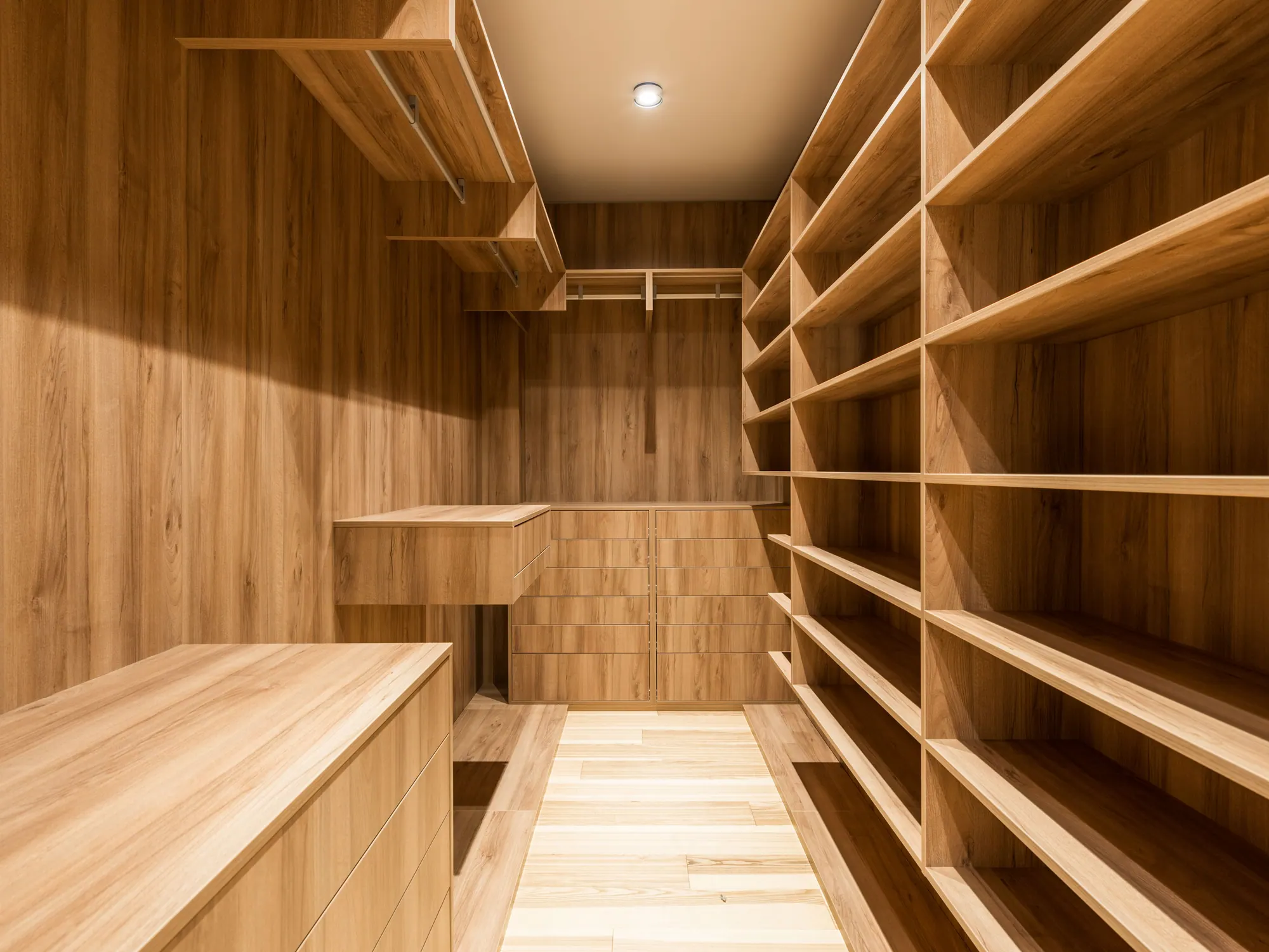 Daylit wooden wardrobe — design inspiration